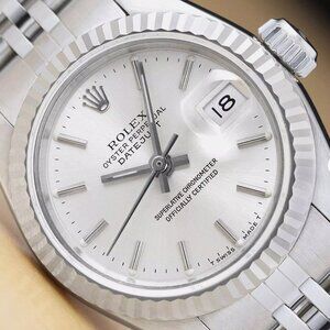 Sale! Ladies Rolex 18kt Datejust White Gold Watch With Box